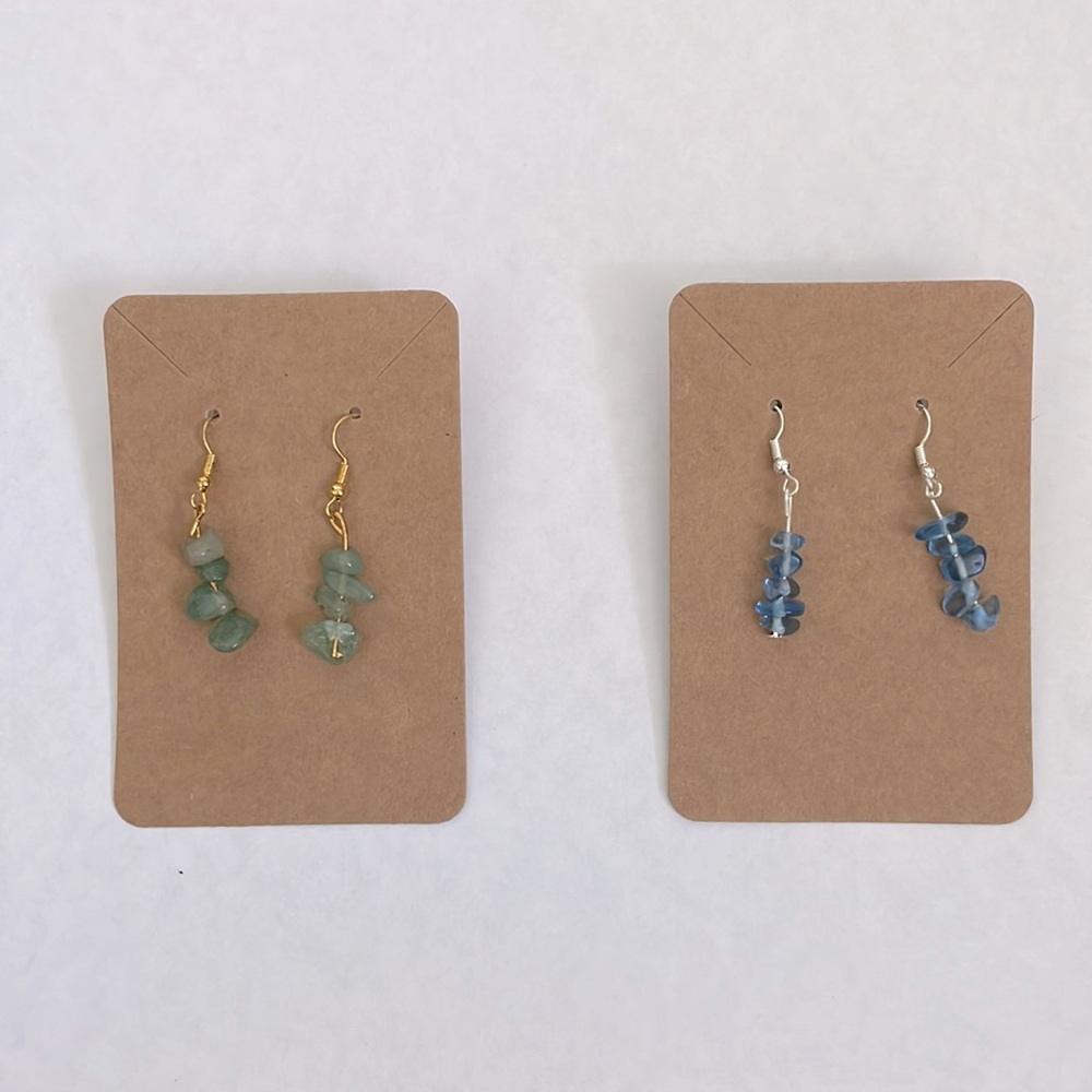 Homemade, gold and silver earrings, set of two pairs.